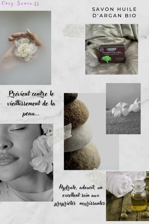 Beige Brown Minimalist Skin Care Photo Collage (2) Savon Naturel à l'huile d'argan